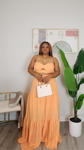 "Show Stopper" Skirt Set (Apricot)