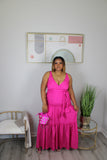 "Let's Brunch" Dress (Fuschia)