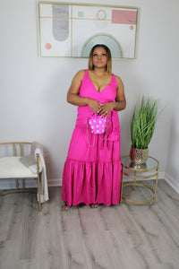 "Let's Brunch" Dress (Fuschia)